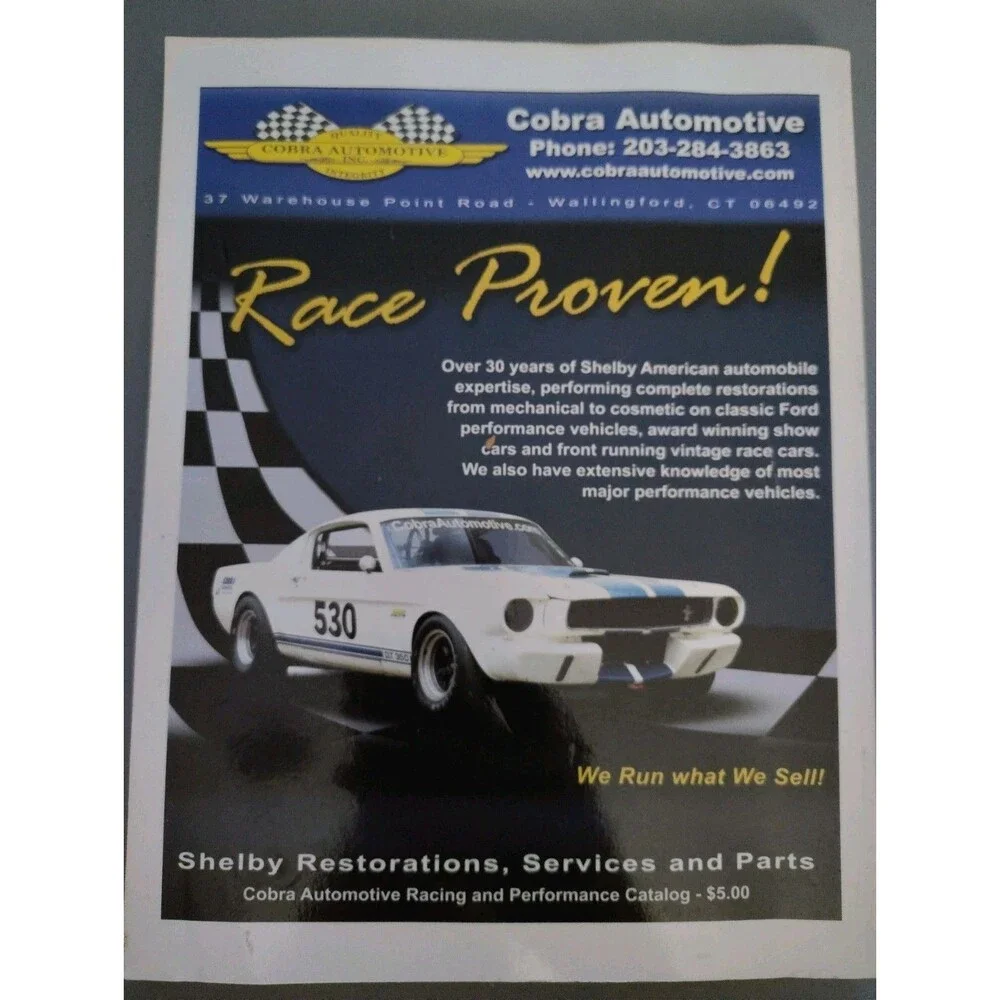 2011 Shelby American Annual SAAC Cobra Mustang Registry Magazine Book